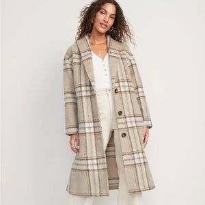 Plaid Tan Jacket Coat